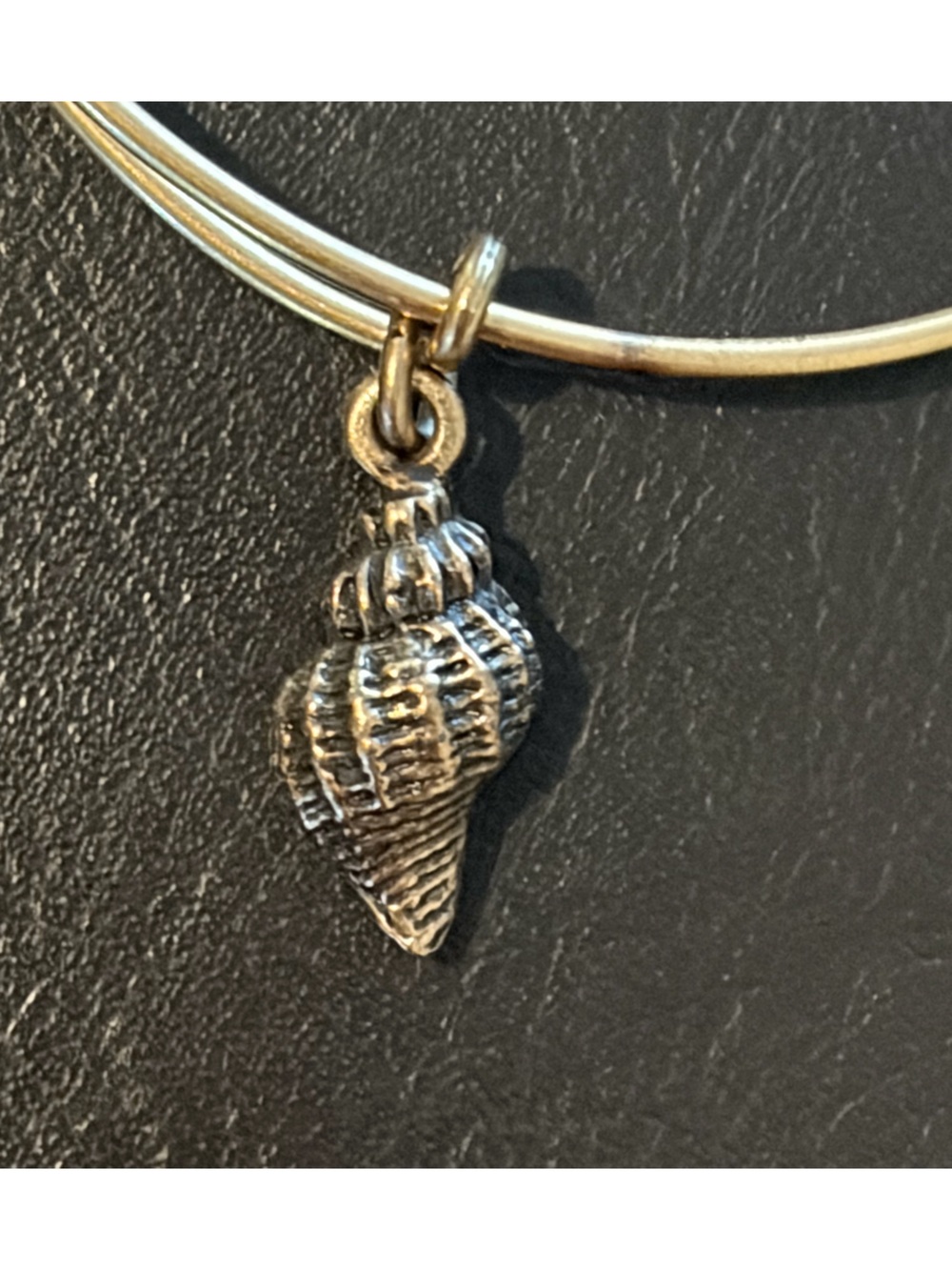 Alex and Ani Gold-Tone Shell Charm Bangle - Picture 2 of 6